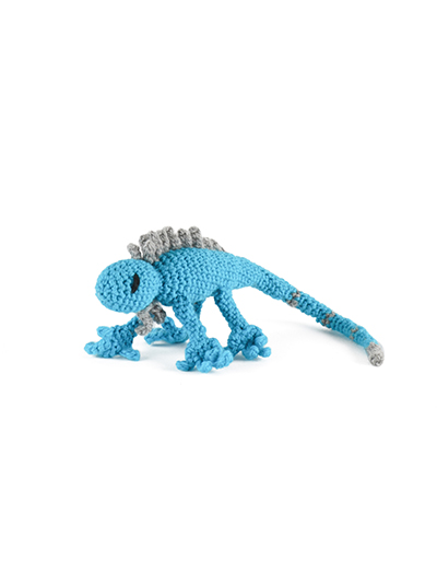 mini Euripides the iguana amigurumi crochet pattern
